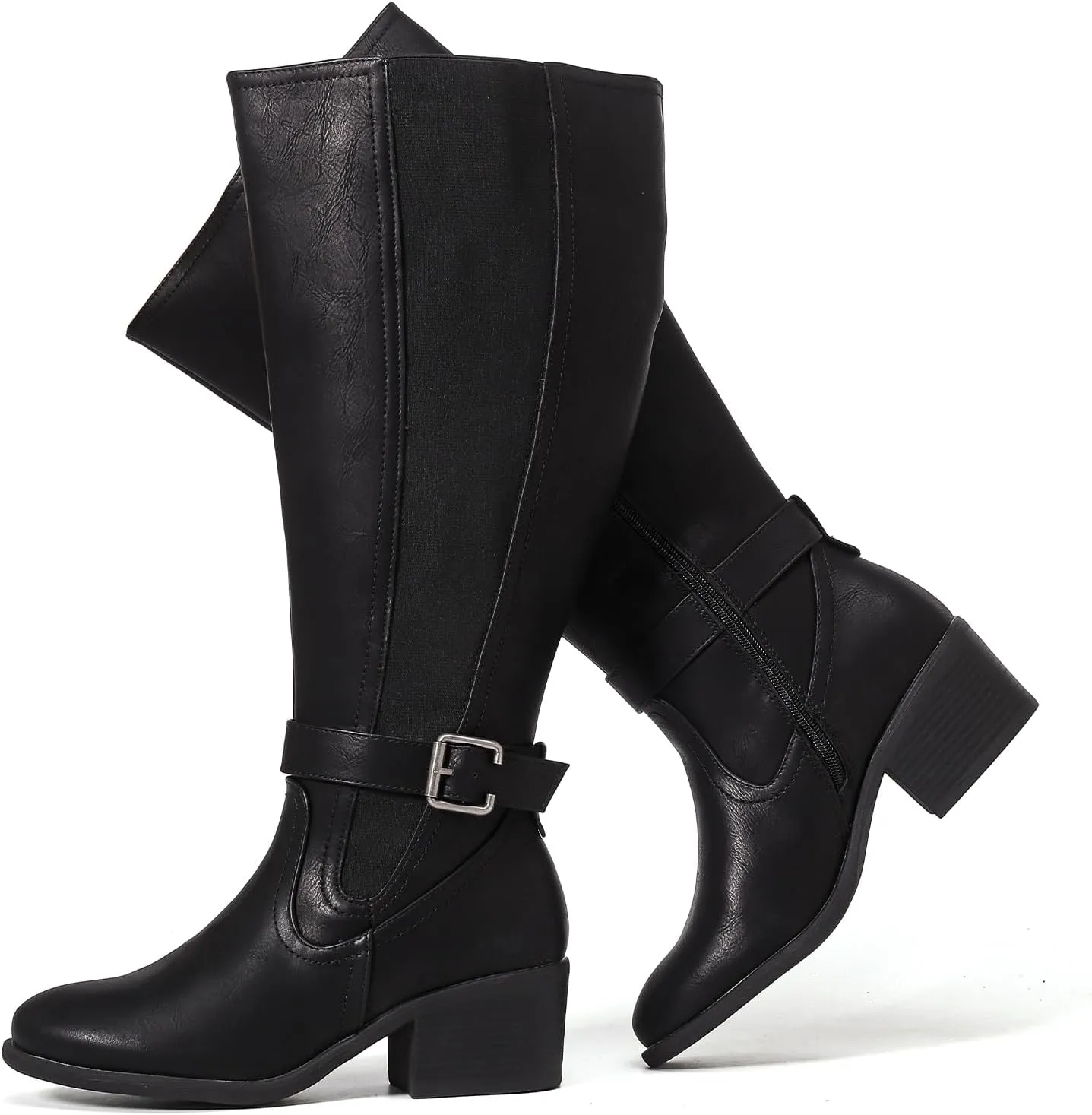 Luoika Women's Extra Wide Calf Knee High Boots, Wide Width Winter Tall Boots.