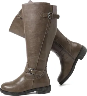 Luoika Women's Extra Wide Calf Knee High Boots, Wide Width Winter Tall Boots.
