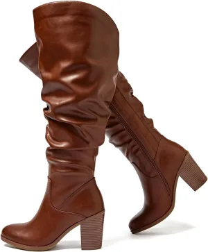 Luoika Women's Extra Wide Calf Knee High Boots, Wide Width Winter Tall Boots.