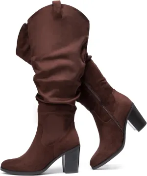 Luoika Women's Extra Wide Calf Knee High Boots, Wide Width Winter Tall Boots.
