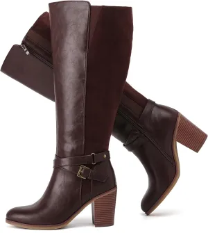 Luoika Women's Extra Wide Calf Knee High Boots, Wide Width Winter Tall Boots.