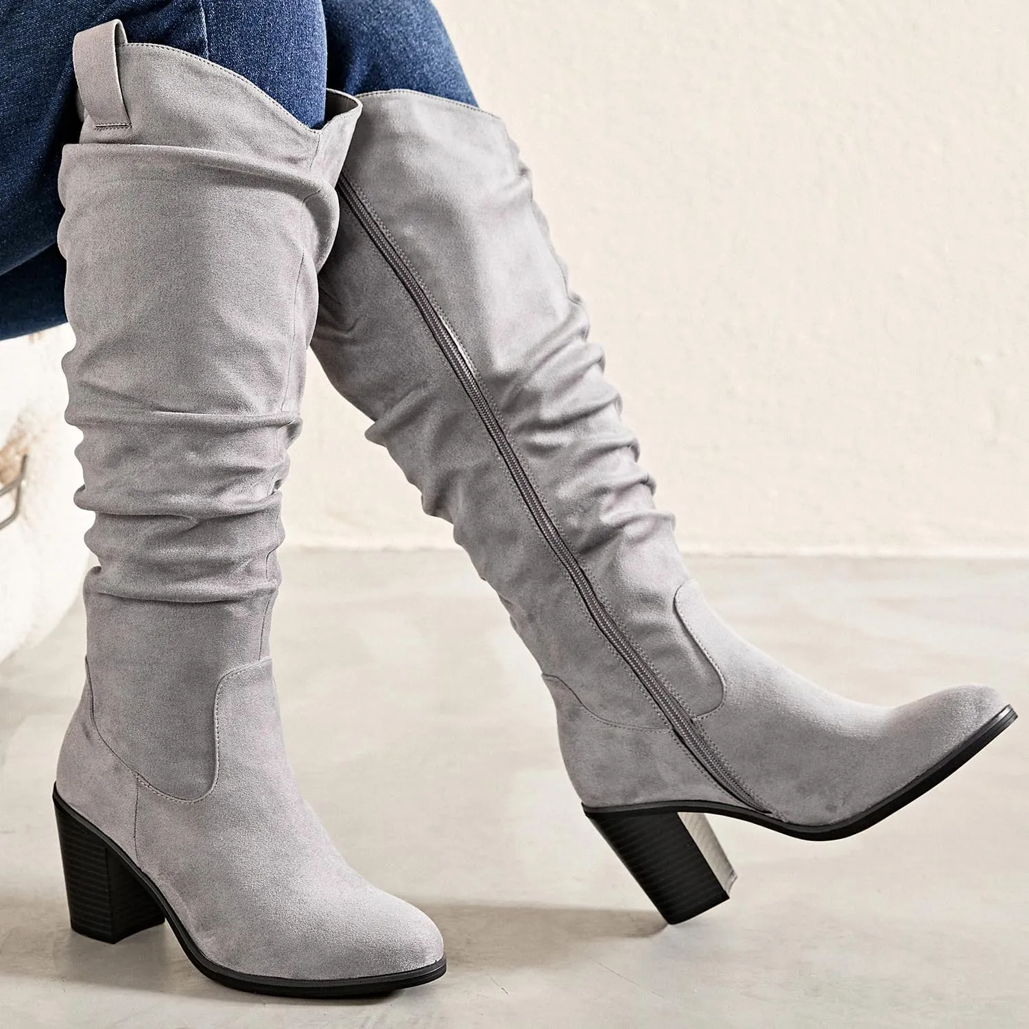 Luoika Women's Extra Wide Calf Knee High Boots, Wide Width Winter Tall Boots.