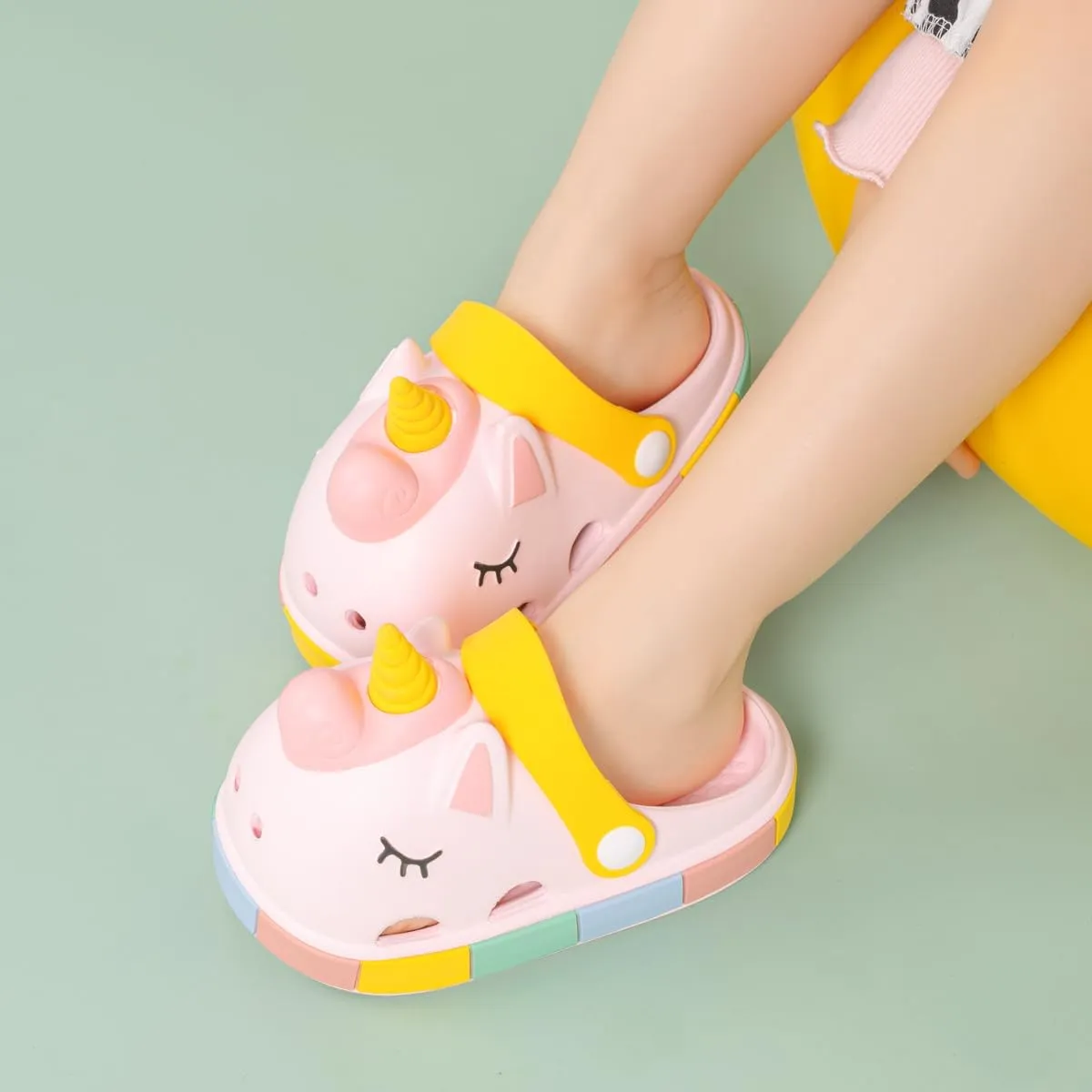 Meckior Toddler Little Girls Boys Clogs Cute Cartoon Garden Water Sandals Lightweight Slip-on Slides Slippers Children Kids Indoor Outdoor Summer Pool Beach Shoes(Toddler/Little Kid)