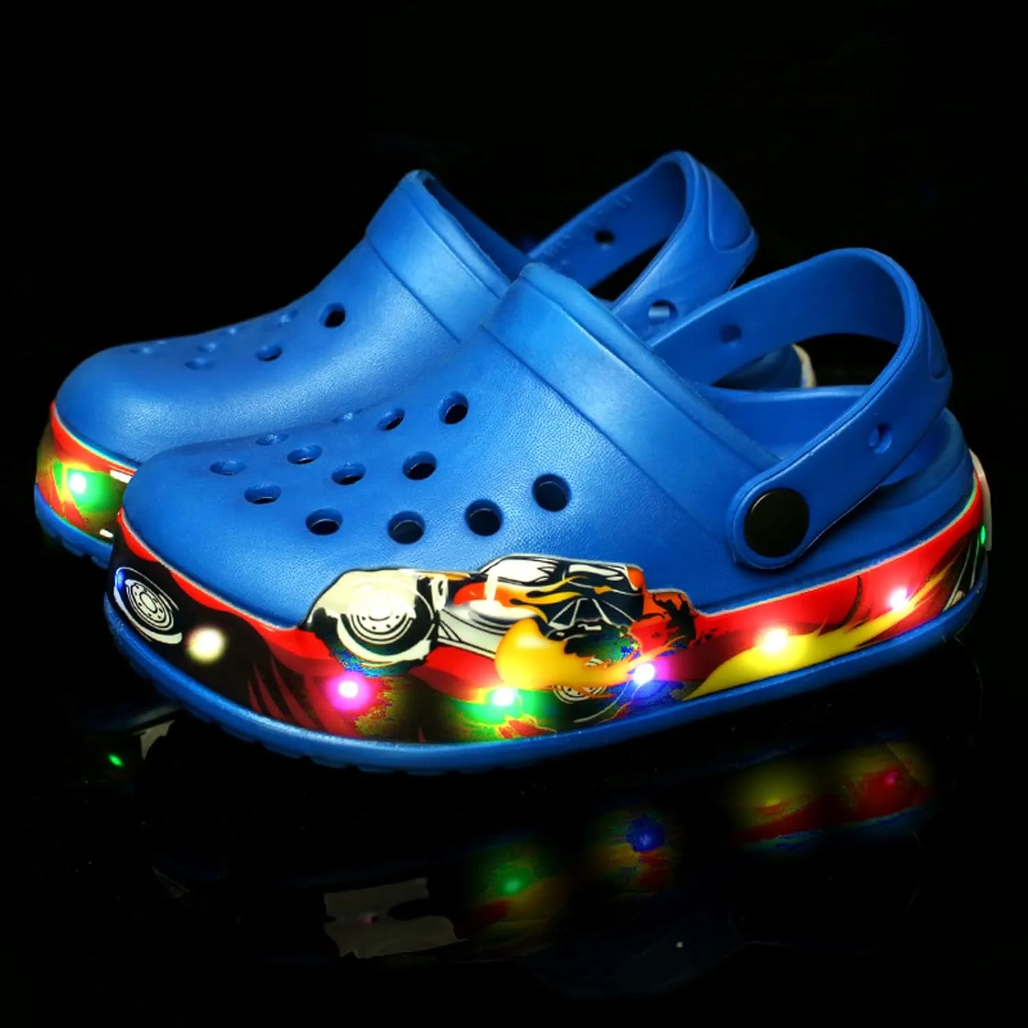 Meidiastra Kids Boys Girls Cartoon Clogs Slippers Toddler Slip On Lightweight Beach Pool Sandals