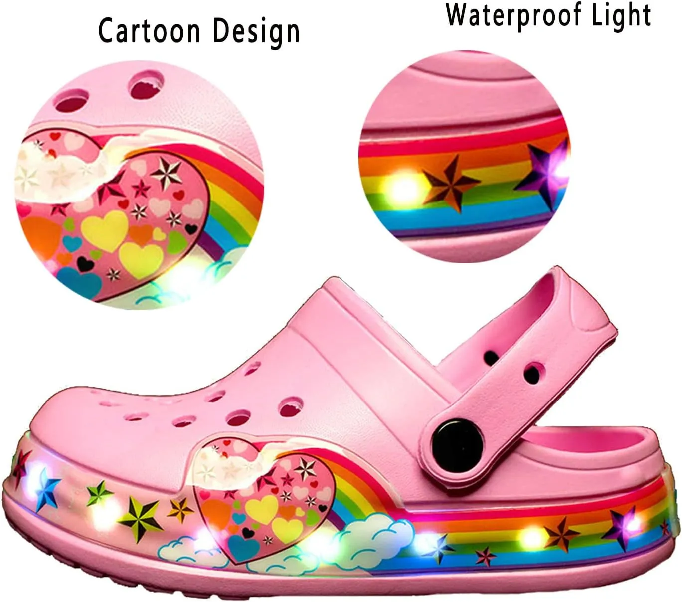 Meidiastra Kids Boys Girls Cartoon Clogs Slippers Toddler Slip On Lightweight Beach Pool Sandals