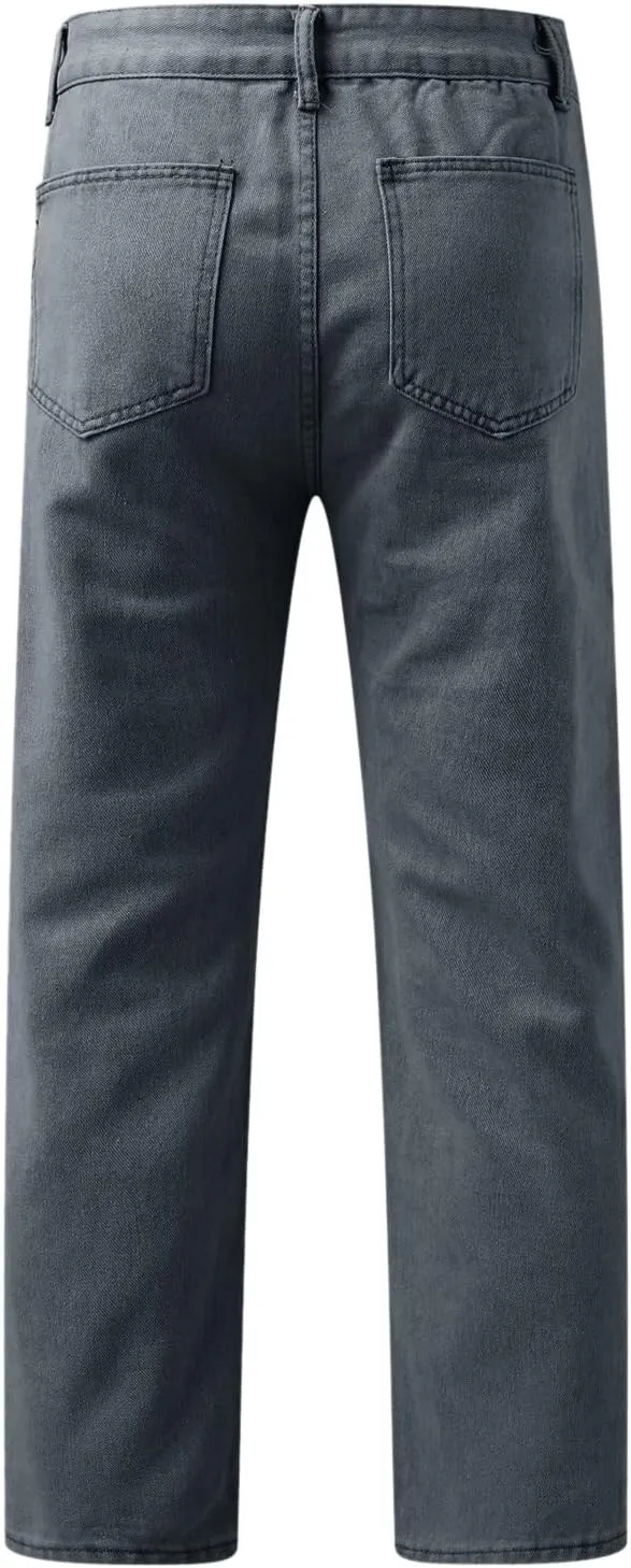 Men Baggy Jeans Y2k Vintage Skater Jeans Oversized Skateboard Denim Pants Wide Leg Jnco Jeans Streetwear