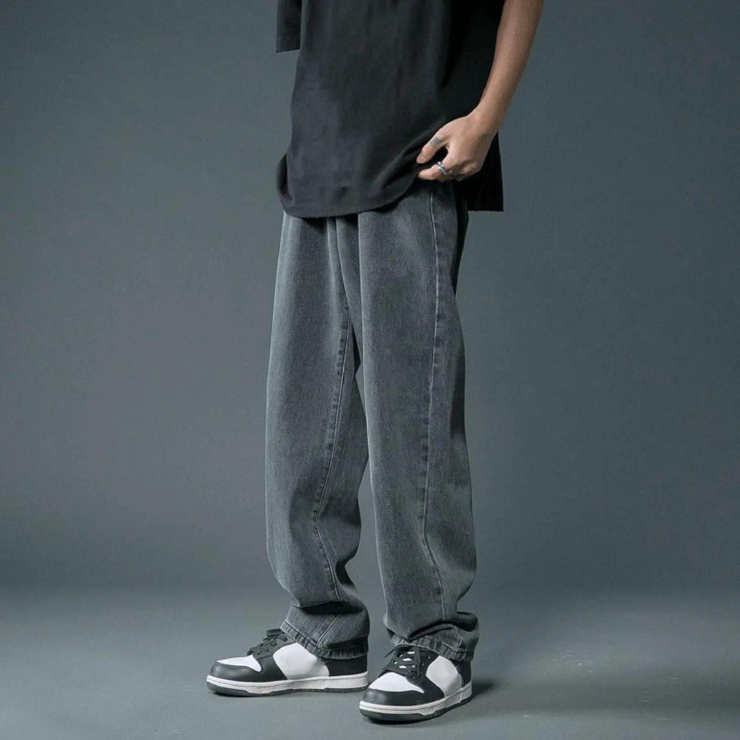 Men Baggy Jeans Y2k Vintage Skater Jeans Oversized Skateboard Denim Pants Wide Leg Jnco Jeans Streetwear