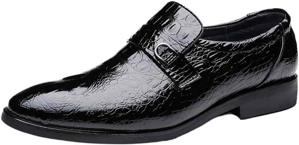 Men Oxford Dress Shoes Classic British Style Slip On Loafers Genuine Leather Comfy Casual Driving Boat Shoes Fashion Personality