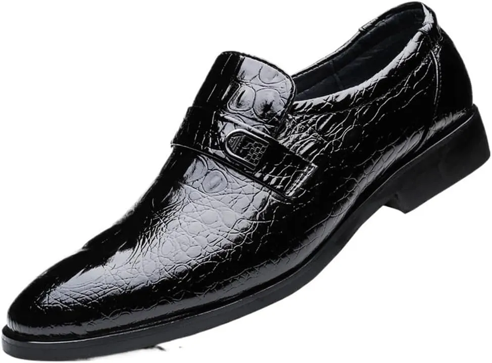 Men Oxford Dress Shoes Classic British Style Slip On Loafers Genuine Leather Comfy Casual Driving Boat Shoes Fashion Personality