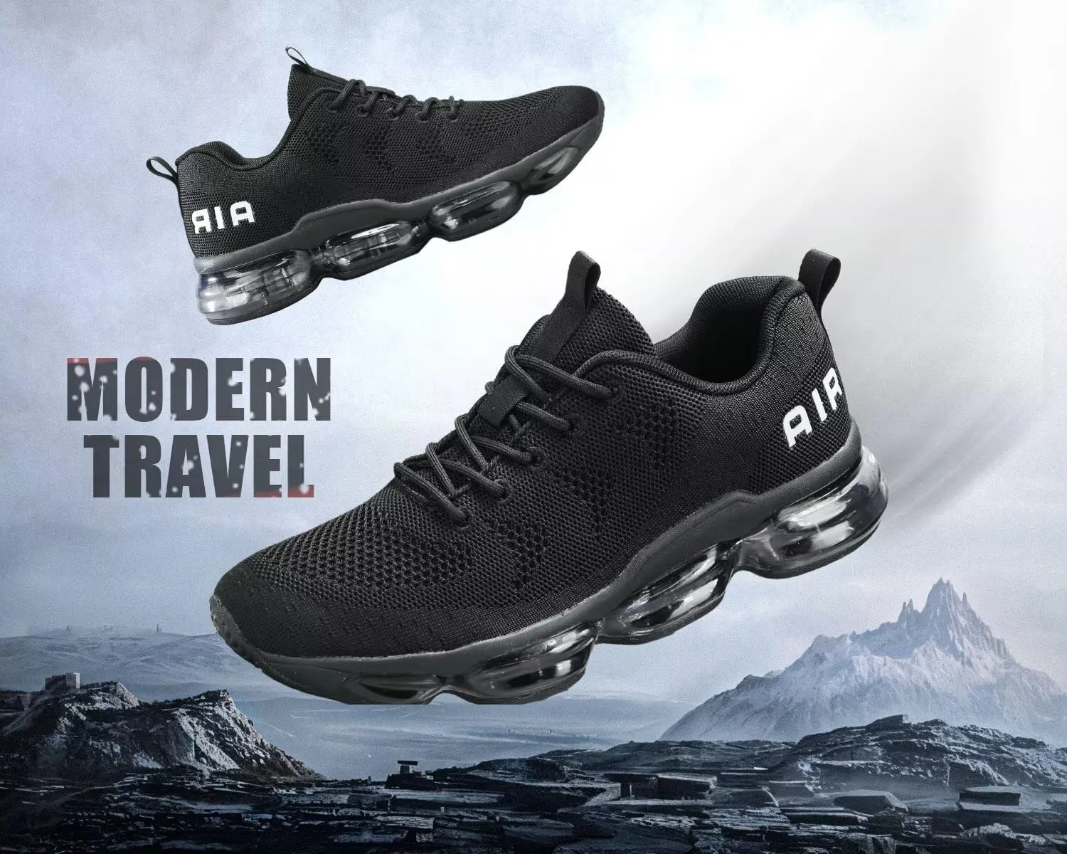 Men's Air Cushion Running Shoes Walking Jogging Fitness Gym Fashion Sneakers Lace Up Casual Comfortable Work Tennis Sport Athletic Trainers