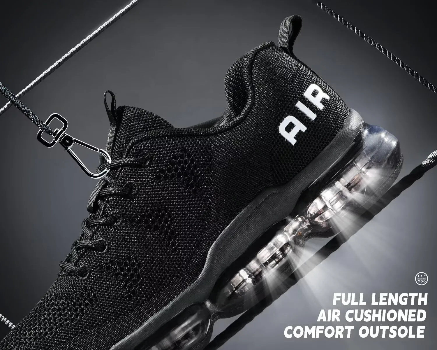 Men's Air Cushion Running Shoes Walking Jogging Fitness Gym Fashion Sneakers Lace Up Casual Comfortable Work Tennis Sport Athletic Trainers