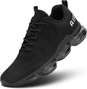 Men's Air Cushion Running Shoes Walking Jogging Fitness Gym Fashion Sneakers Lace Up Casual Comfortable Work Tennis Sport Athletic Trainers