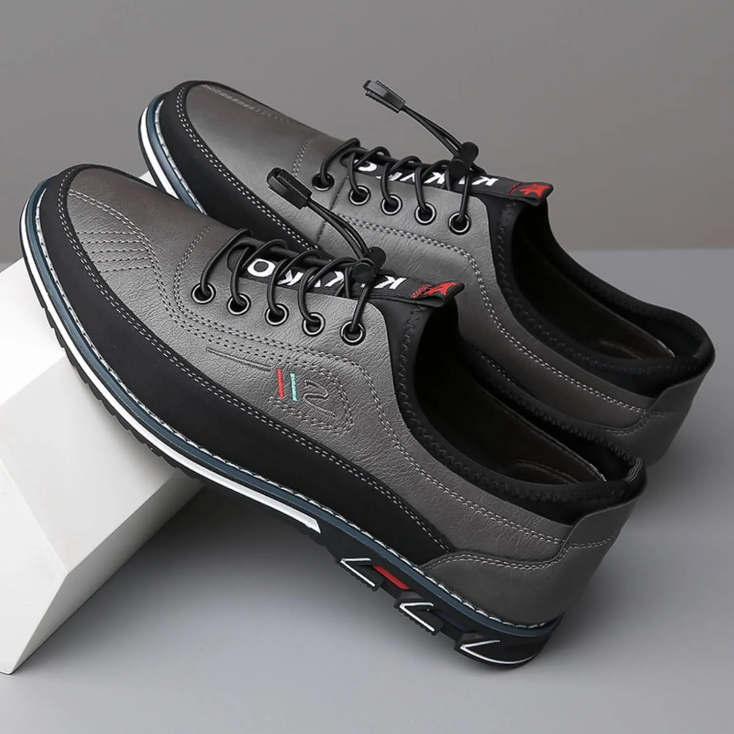 Men's Casual Business Lace-Up Oxford Shoes Slip-On Leather Working Walking Flat Loafers Office Party Dress Shoes
