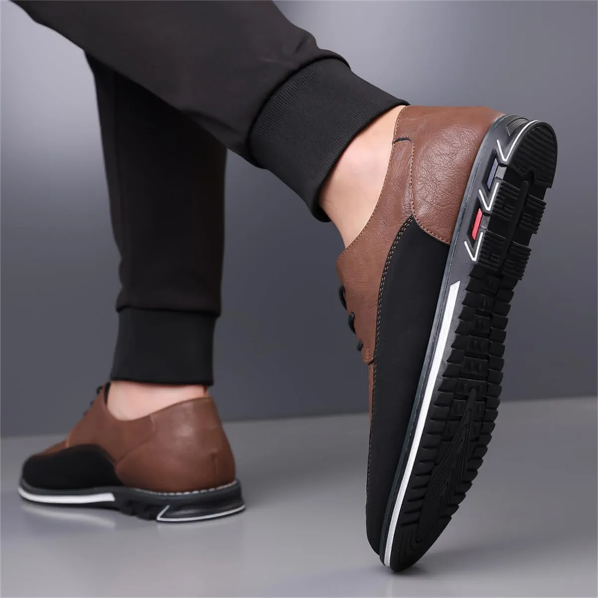 Men's Casual Dress Oxfords Shoes Business Formal Italy Prince Classic Oxford Lace Up Craft Mesh Sneakers