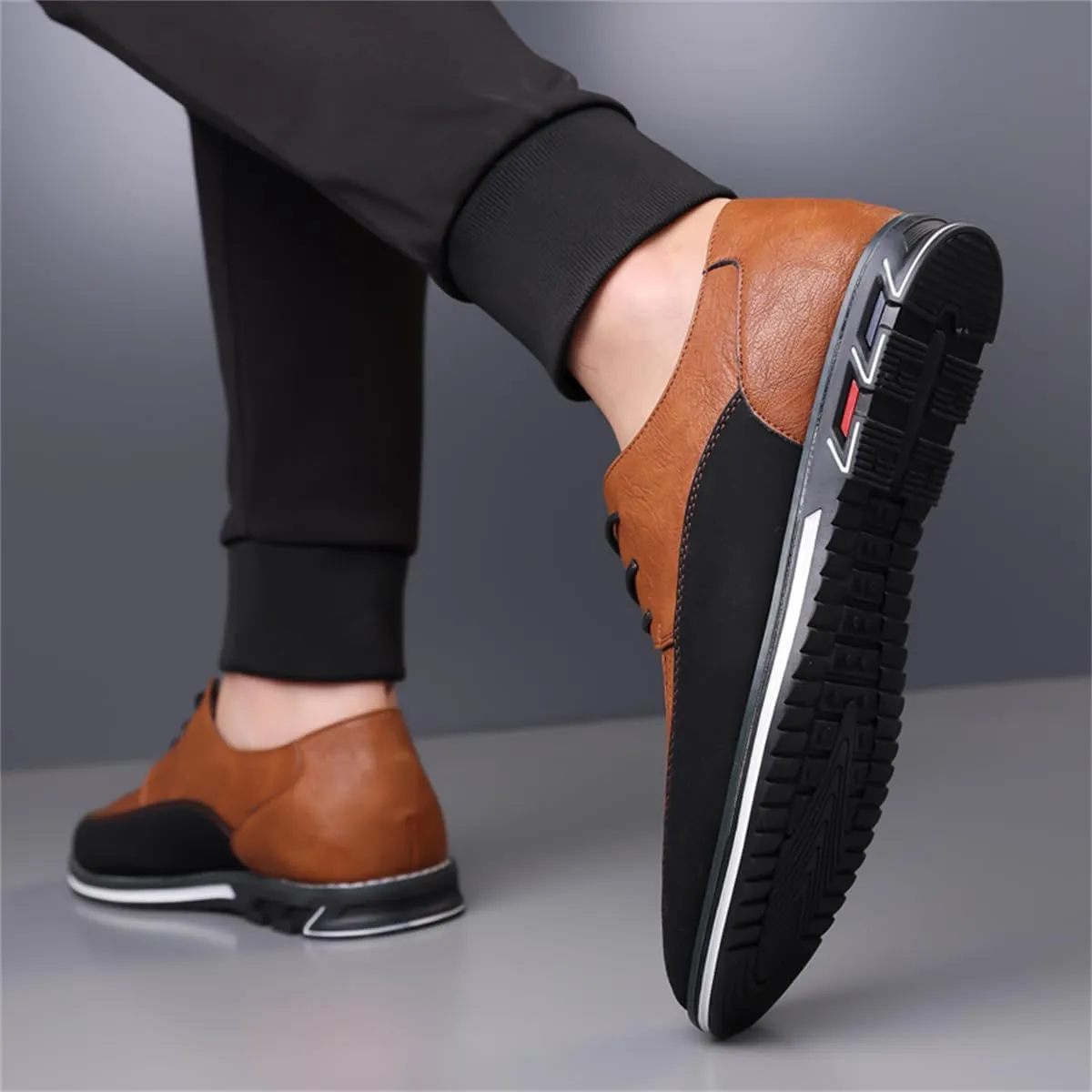 Men's Casual Dress Oxfords Shoes Business Formal Italy Prince Classic Oxford Lace Up Craft Mesh Sneakers