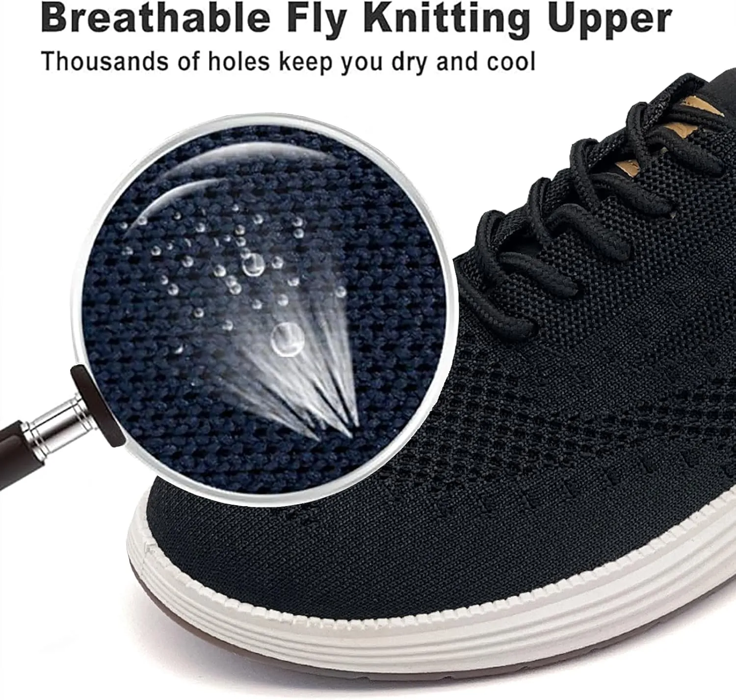 Men's Casual Dress Sneakers Oxfords Lace-Up Mesh Breathable Lightweight Fashion Walking Shoes Tennis Comfortable