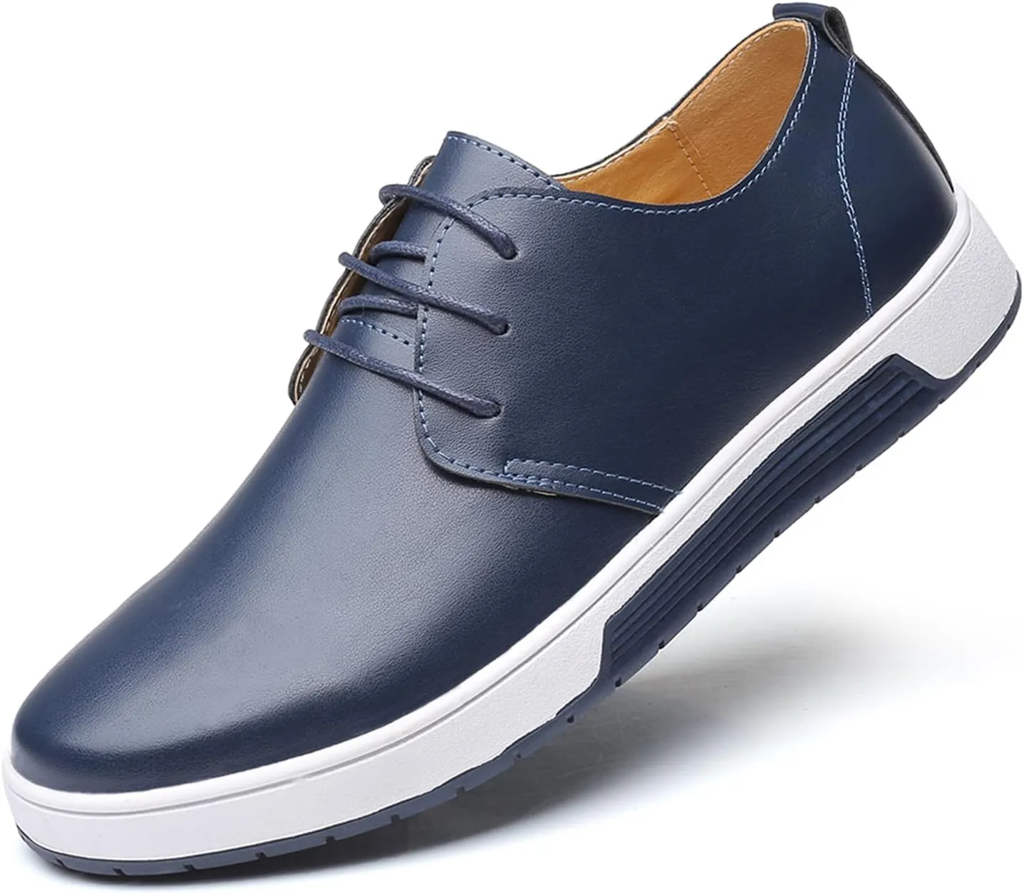 Mens Casual Lace Up Leather Oxford Classical Derby Orthopedic Shoes Lightweight Walking Loafers Dress Business Flats Shoes