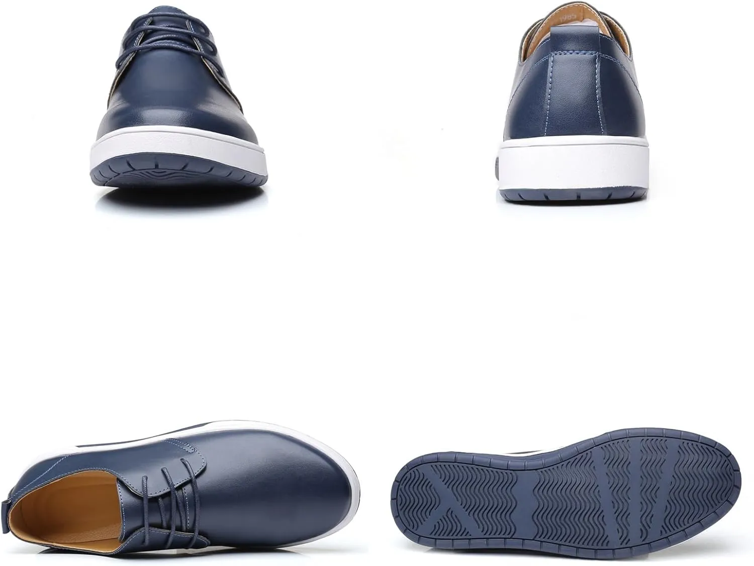 Mens Casual Lace Up Leather Oxford Classical Derby Orthopedic Shoes Lightweight Walking Loafers Dress Business Flats Shoes
