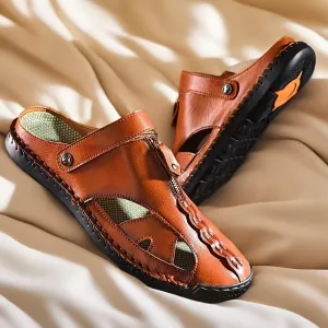 Men's Closed-Toe Outdoor Sandals - Durable Non-Slip Quick-dry Beach Shoes for Hiking, Walking & Water Activities