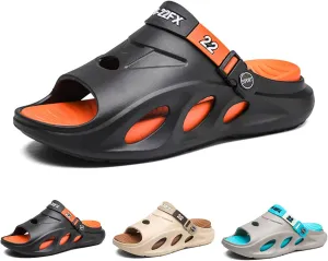 Men's Fashion EVA Slippers, Non-slip Quick Dry Open Toe Slippers, Indoor Outdoor Walking, Men's Summer Beach Slippers Sandals Dual Use