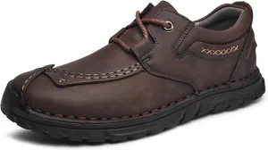 Men's Leather Casual Shoes Fashion Sneakers Driving Loafers Walking Shoes for Men