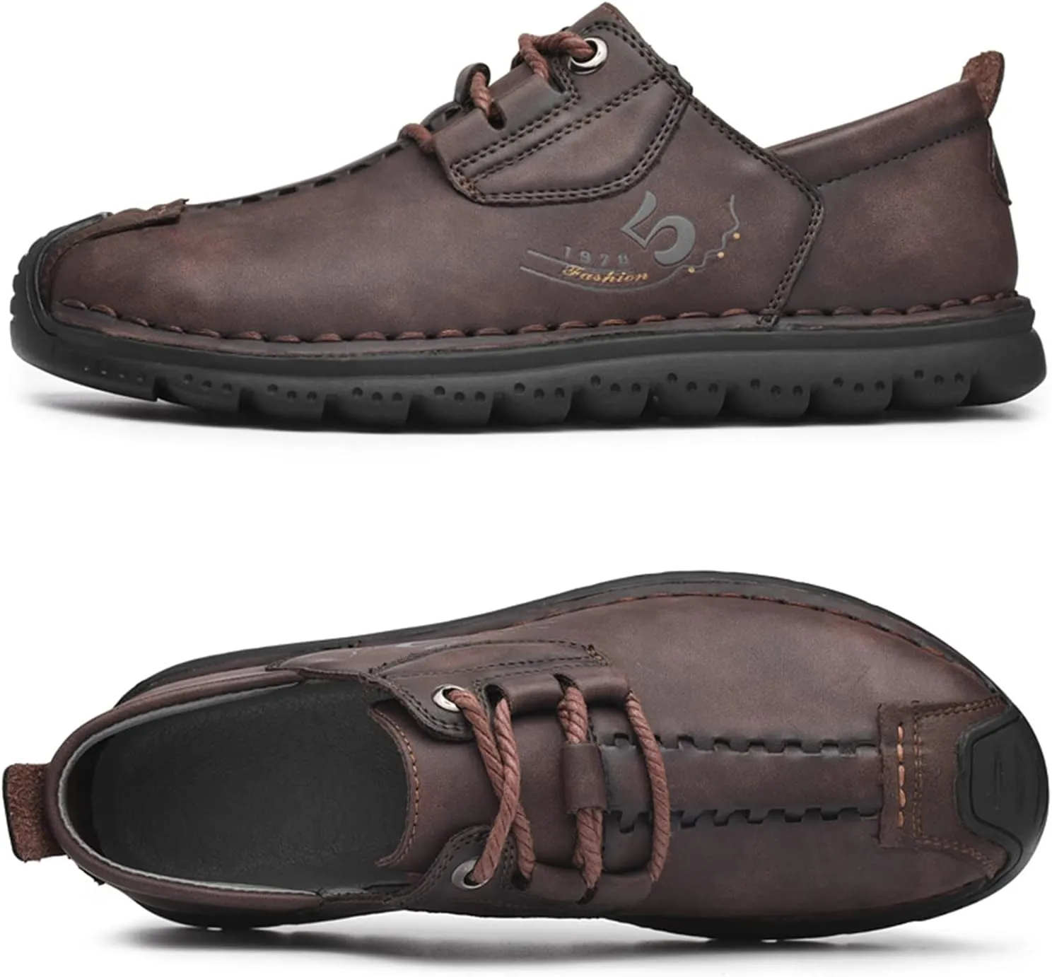 Men's Leather Casual Shoes Fashion Sneakers Driving Loafers Walking Shoes for Men