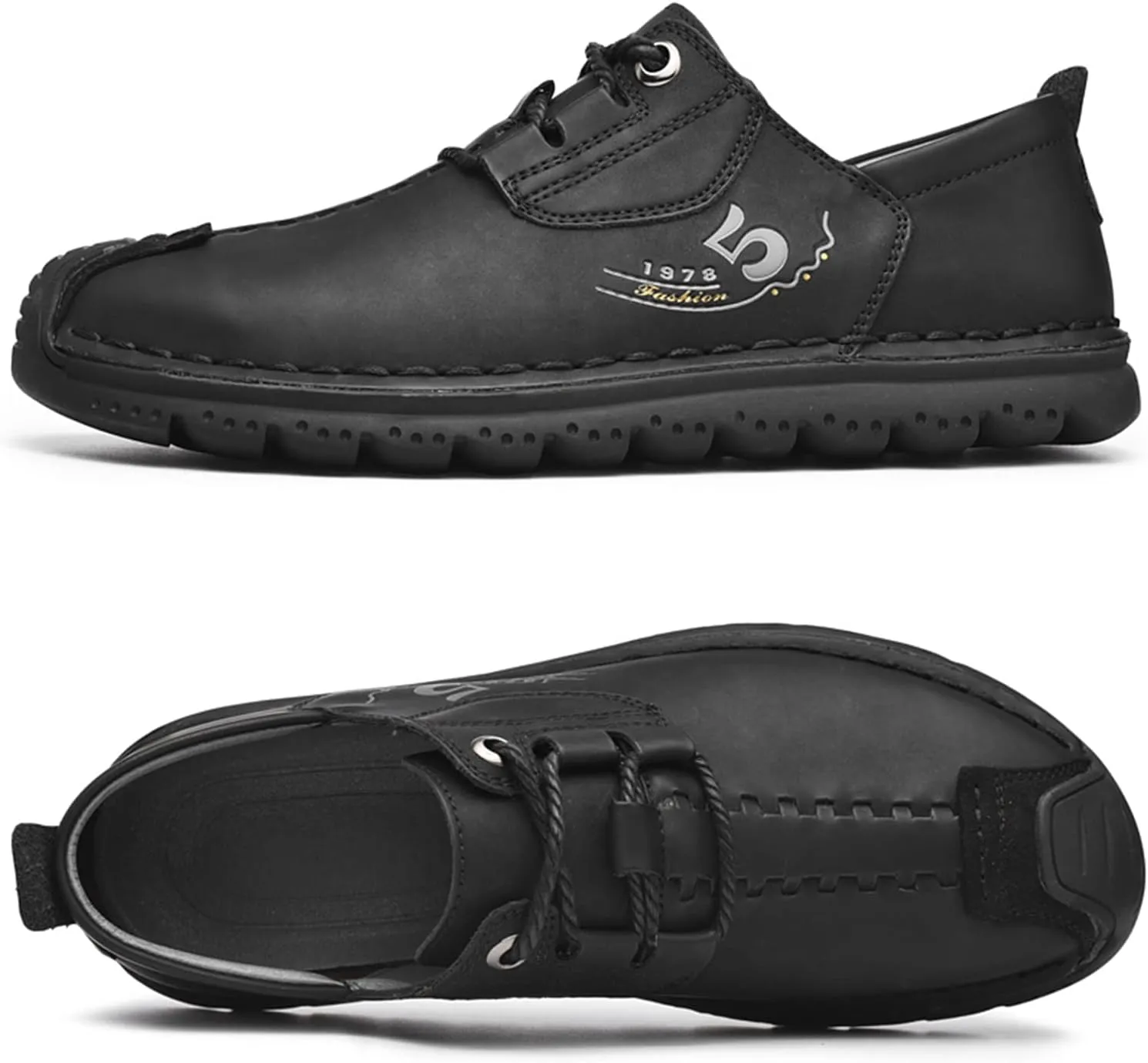 Men's Leather Casual Shoes Fashion Sneakers Driving Loafers Walking Shoes for Men