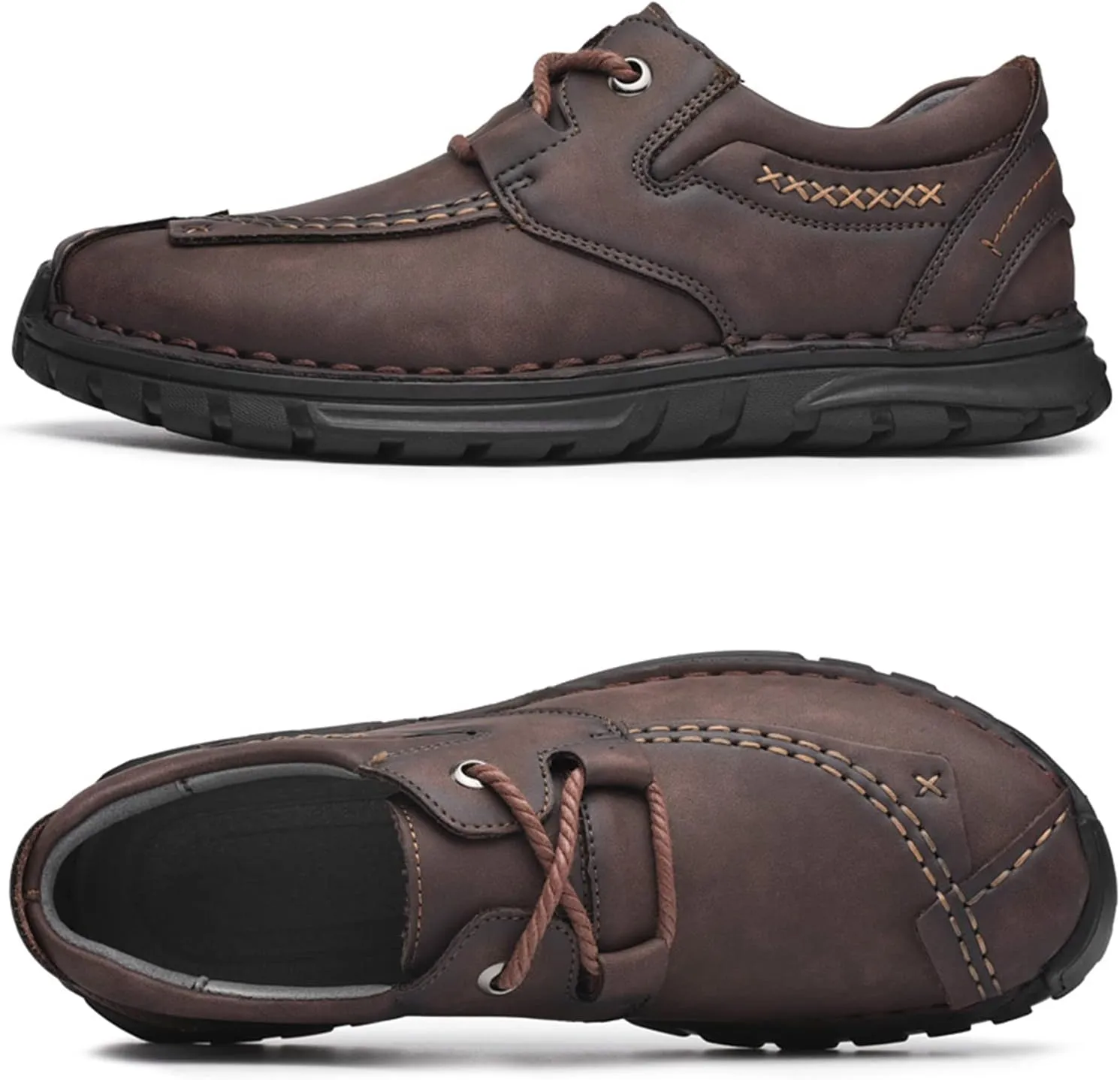 Men's Leather Casual Shoes Fashion Sneakers Driving Loafers Walking Shoes for Men