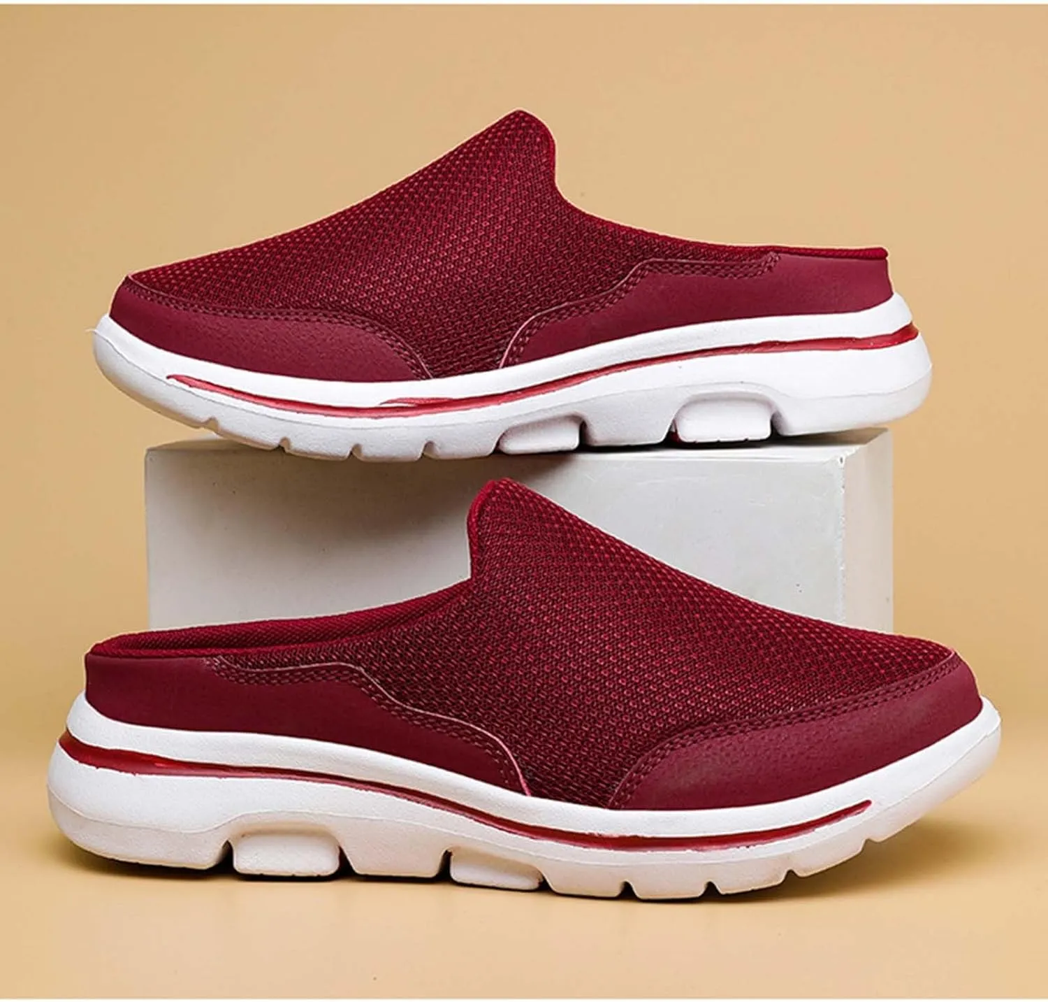 Mens Loafers & Slip-Ons Comfortable Breathable Flat Soled Slip On Mesh Heelless Casual Shoes for Men and Women