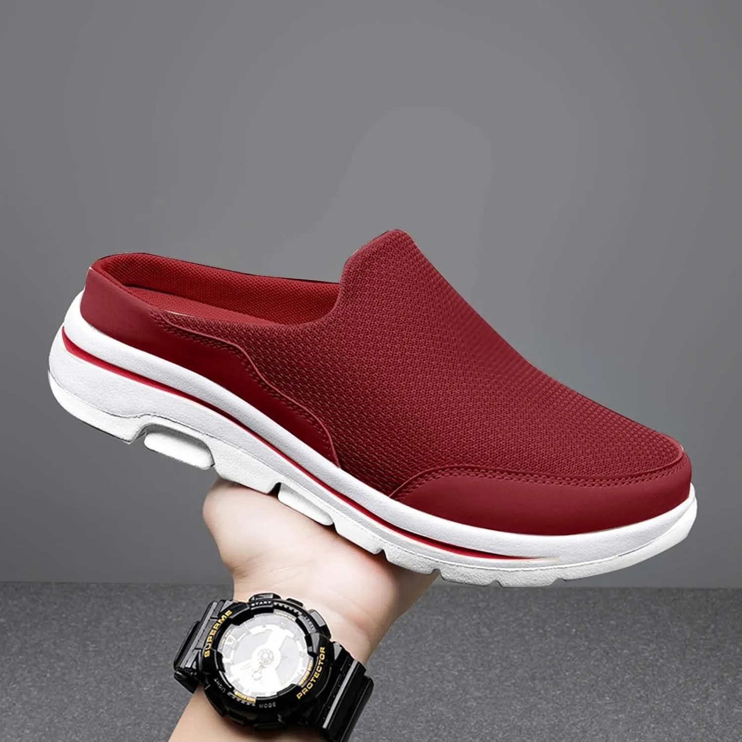 Mens Loafers & Slip-Ons Comfortable Breathable Flat Soled Slip On Mesh Heelless Casual Shoes for Men and Women