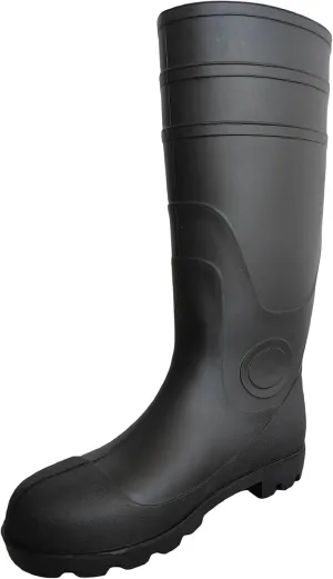 Men's Premium Tall Steel Toe Rain Boots - Waterproof Seamless PVC, Fortified Smash - proof, Durable Non - slip, All - terrain, Perfect for Fishing, Gardening, Work