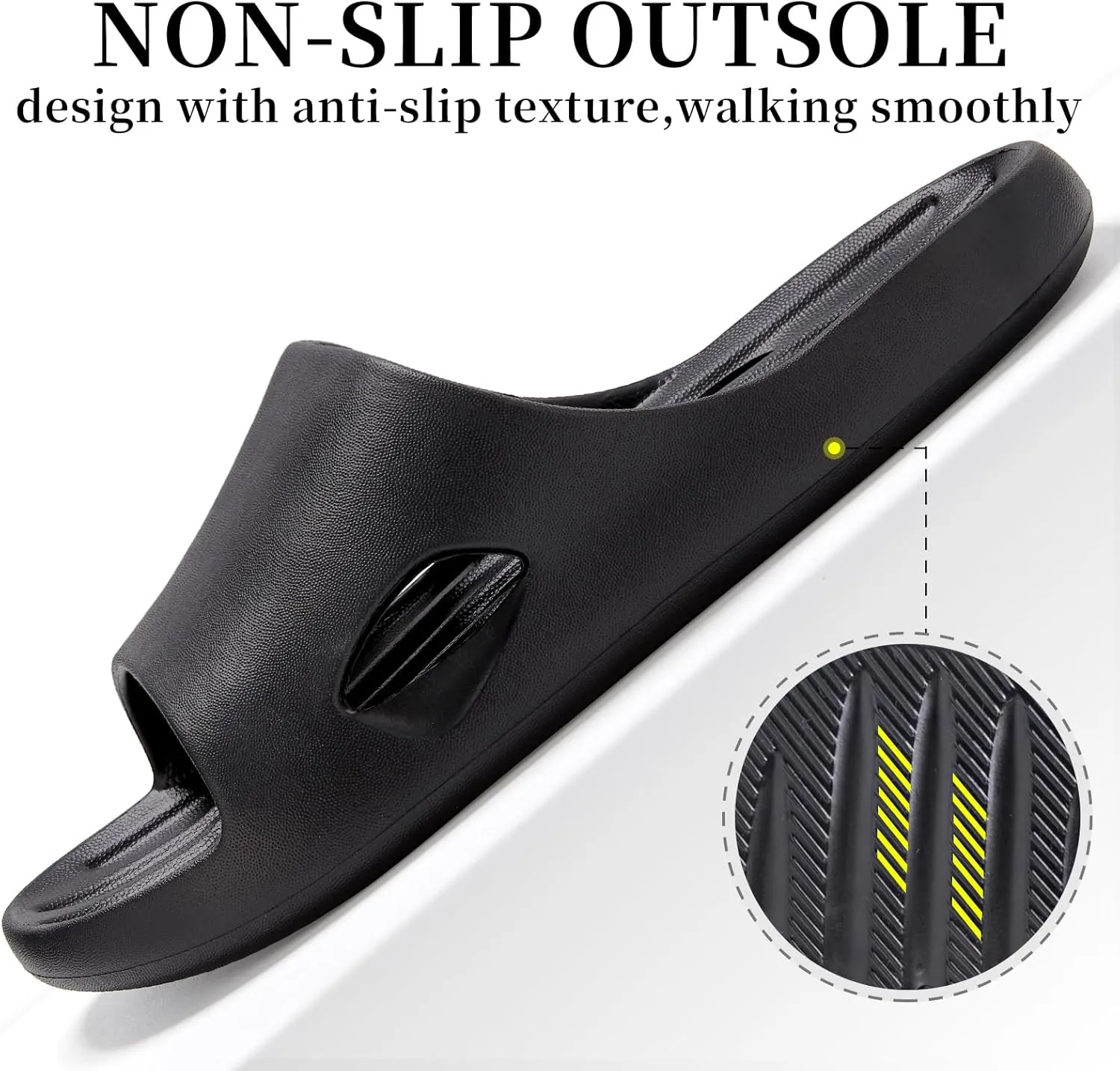 Mens Shower Shoes With Holes Dry Quickly Bath Slippers Womens Non Slip Indoor Home Bedroom Pool Spa Guest College Dorm
