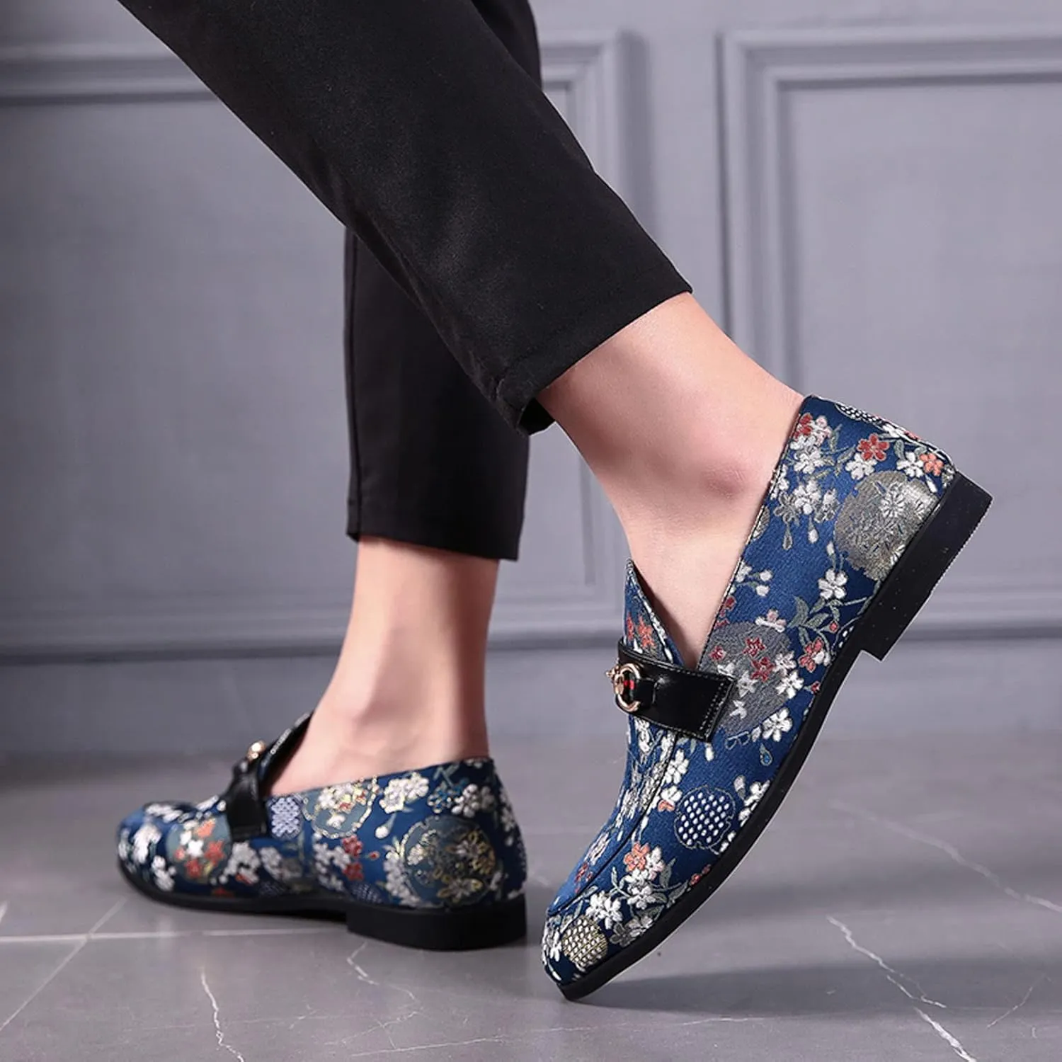 Men's Slip On Loafers Smoking Slippers Casual Wedding Party Prom Dress Shoes Moccasins Flats