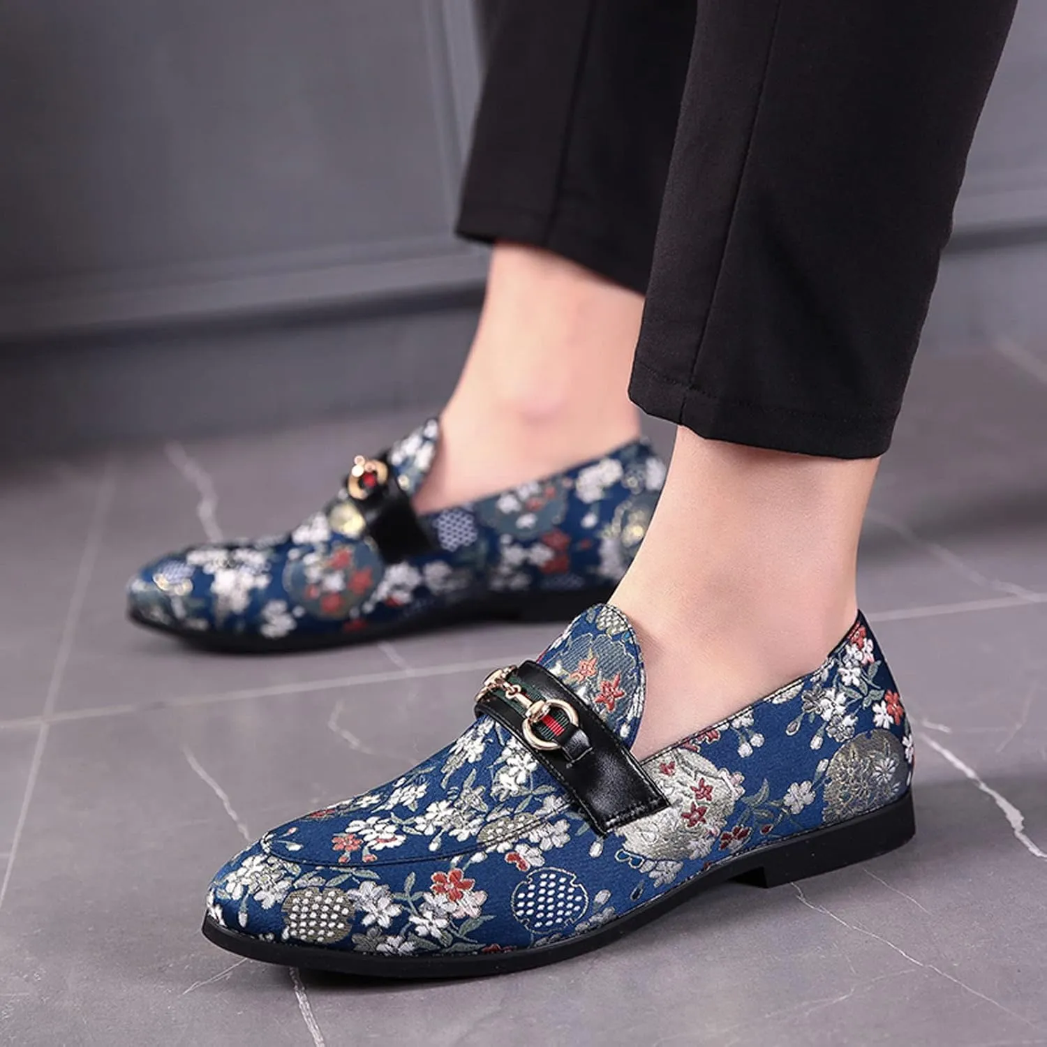 Men's Slip On Loafers Smoking Slippers Casual Wedding Party Prom Dress Shoes Moccasins Flats