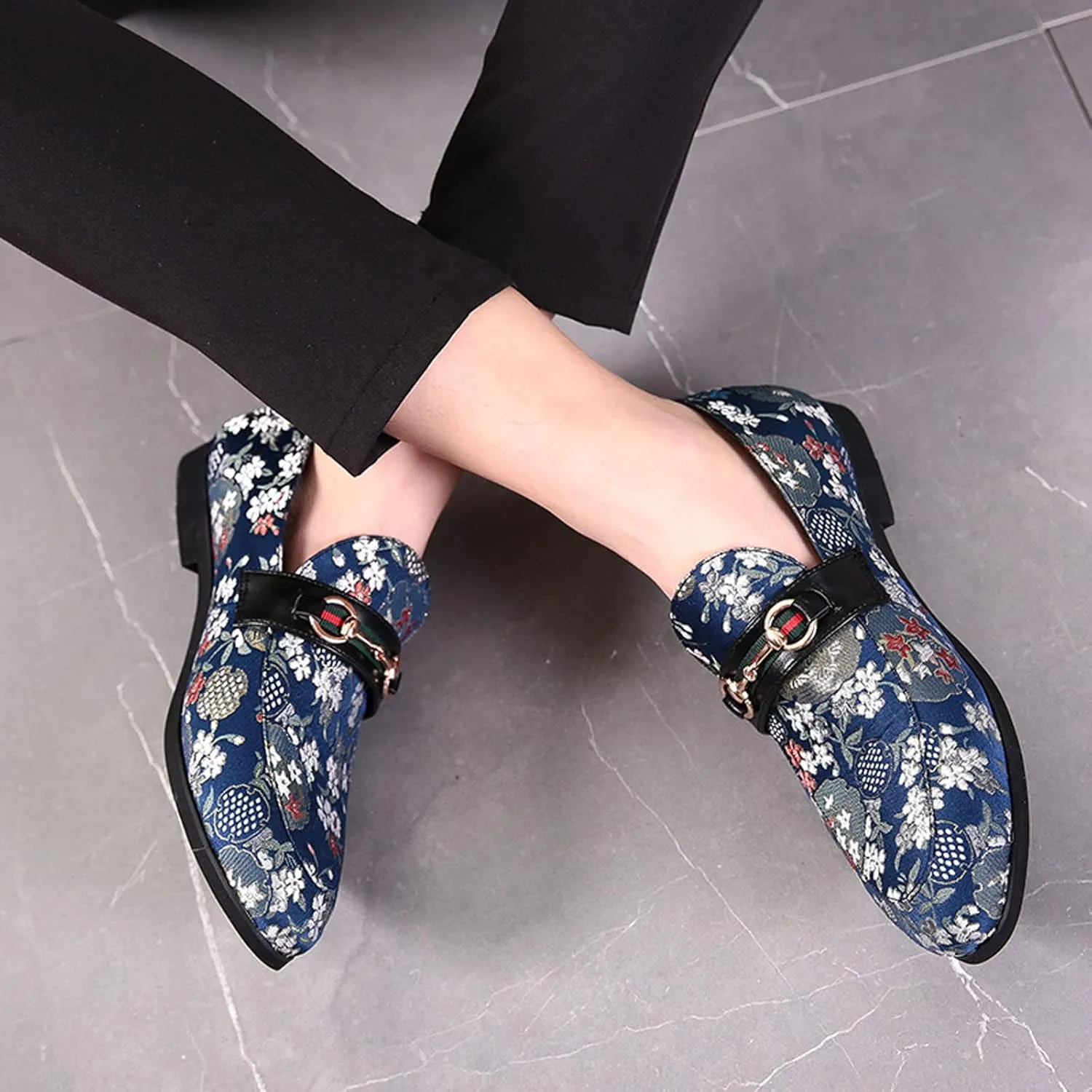 Men's Slip On Loafers Smoking Slippers Casual Wedding Party Prom Dress Shoes Moccasins Flats