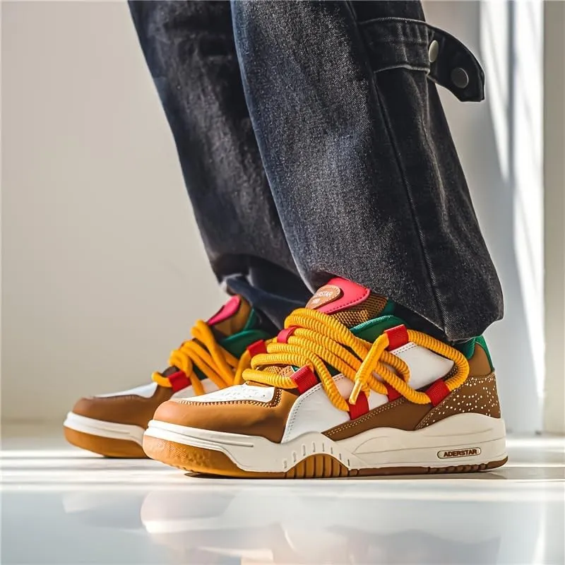 Men's Stylish Casual Sneakers with Rope Laces - Perfect for Outdoor Walking & Training