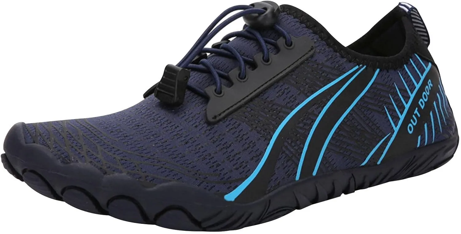 Mens Water Shoes Wide Toe Box Breathable Non Slip Athletic Water Shoes Hiking Womens Water Shoes Wide Width Jogging Quick Dry Pool Sports Sneaker for Pool Beach Surf Water Park Yoga