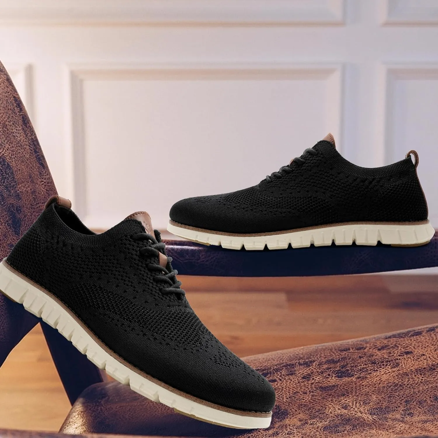 Men's Wide Casual Dress Shoes Business Casual Sneaker Shoes for Men