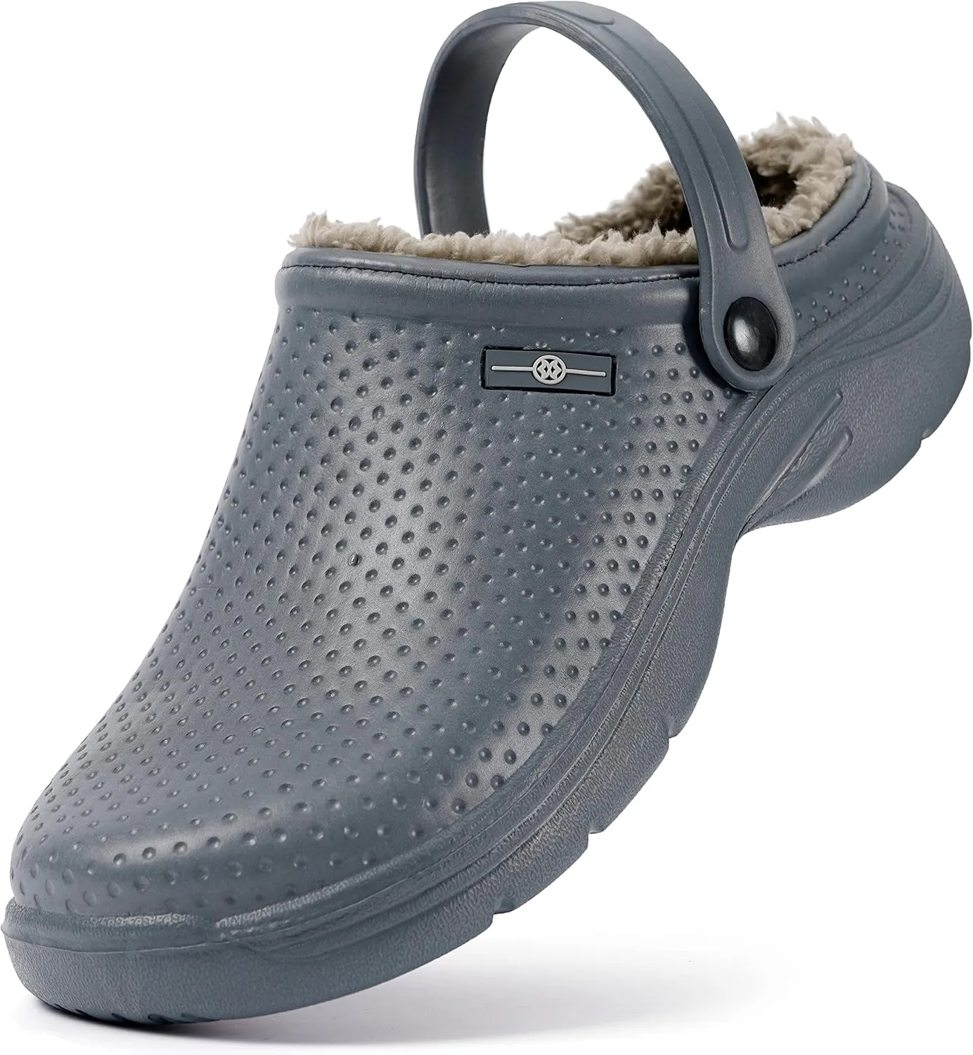 Men's Women's Lined Clogs Winter Waterproof Slippers Slip On Garden Shoes Non-Slip Home House Slipper Indoor Outdoor Mules with Soft Fleece Lining