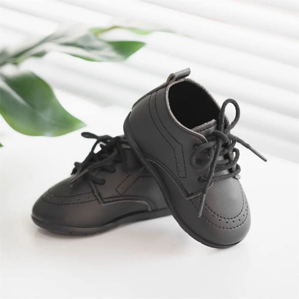 Miamooi Infant Baby Boys Girls Loafers Classic PU Leather Wedding Dress Shoes Toddler Brogue Formal Flat Lazy Crib Oxford First Walking Christening Shoe