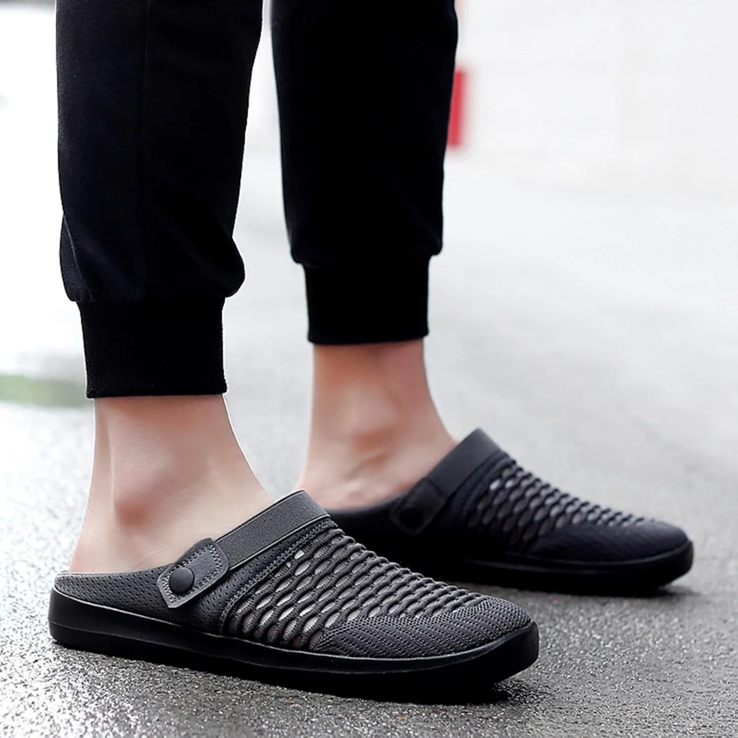 Mmoneyake Mules Clogs for Women Unisex Garden Clogs Shoes Breathable Summer Orthotic Walking Slippers Mesh Slippers Non-Slip Outdoor Beach Sandals Quick Drying Sandals Open Back Slip On Shoes