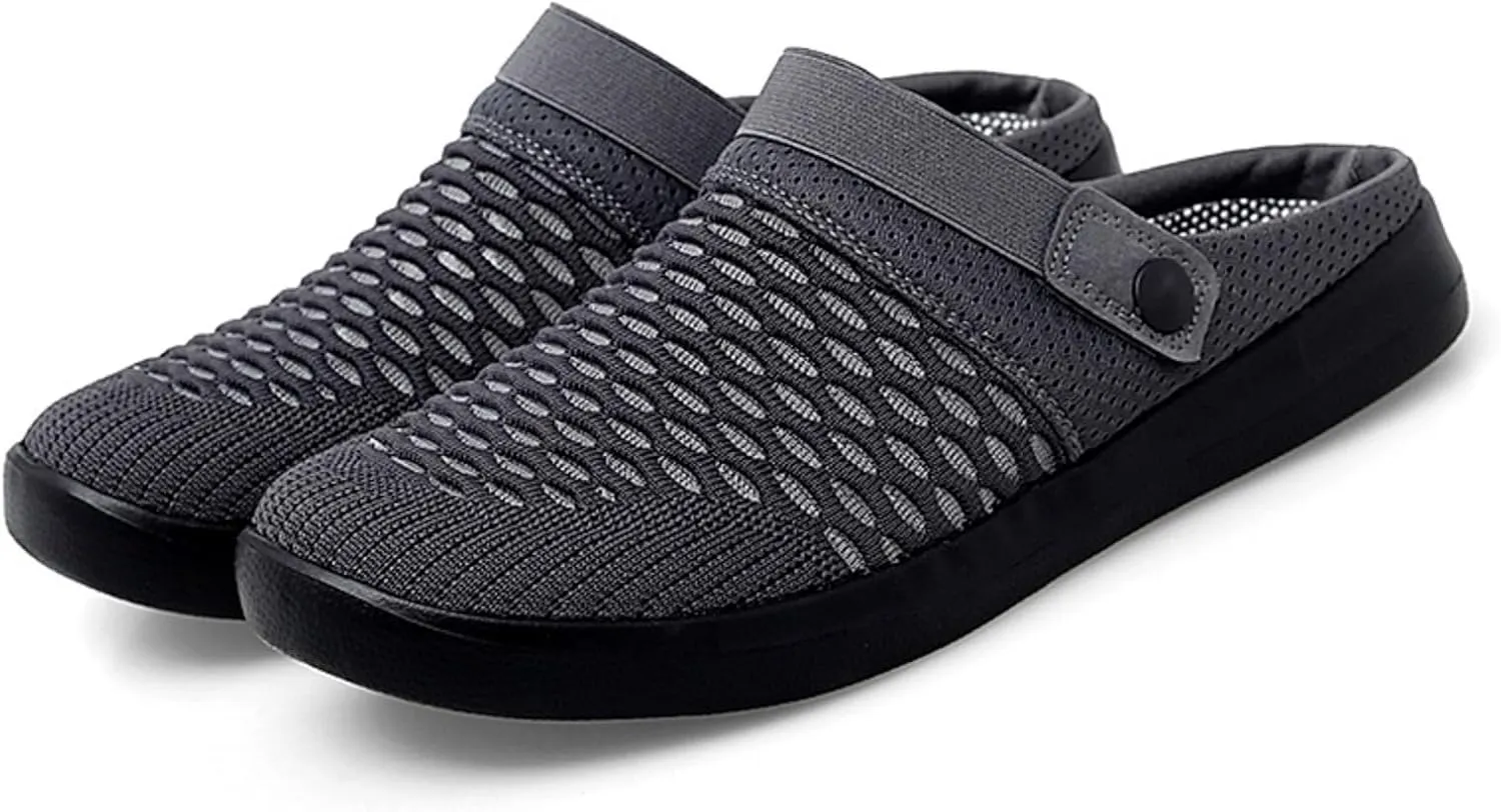 Mmoneyake Mules Clogs for Women Unisex Garden Clogs Shoes Breathable Summer Orthotic Walking Slippers Mesh Slippers Non-Slip Outdoor Beach Sandals Quick Drying Sandals Open Back Slip On Shoes