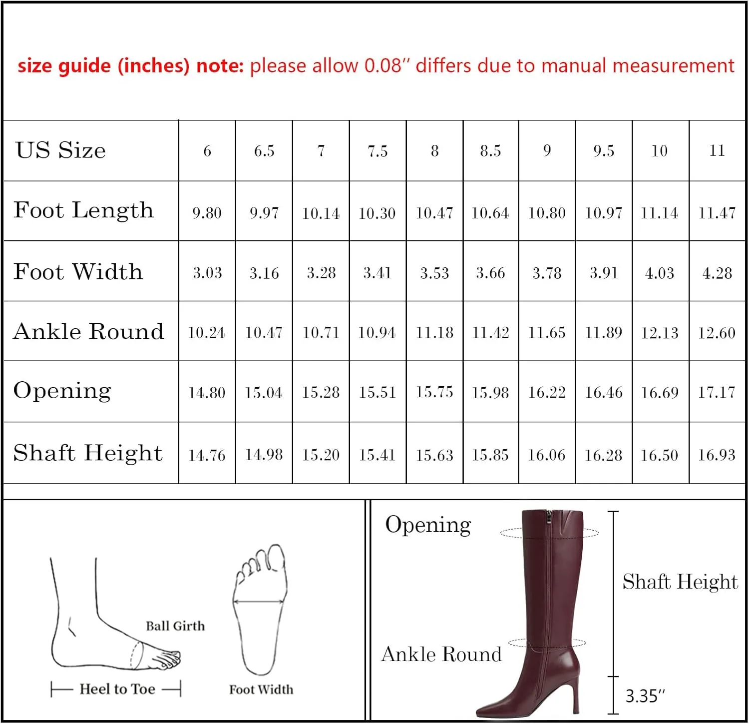 Modatope Knee High Boots for Women Square Toe Chunky Heel Long Tall Fall Boots for Women