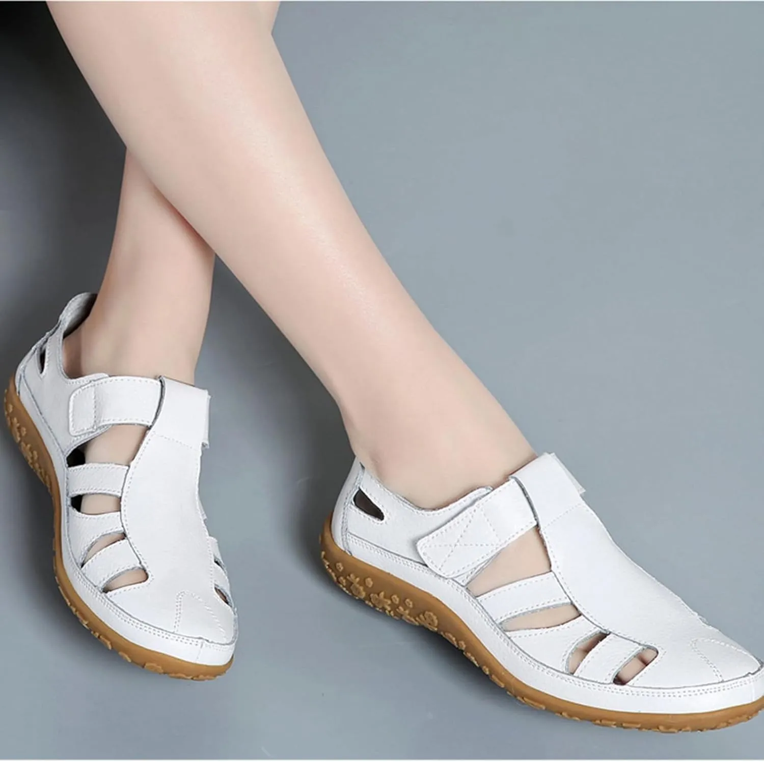 Mules for Women Wedge Sandals Comfortable Dressy Summer Closed Toe Casual Slip On Shoes with Adjustable Hook Loop Slippers Clogs Arch Support Alicegana Comfort Walking Orthopedic Sandal Mule