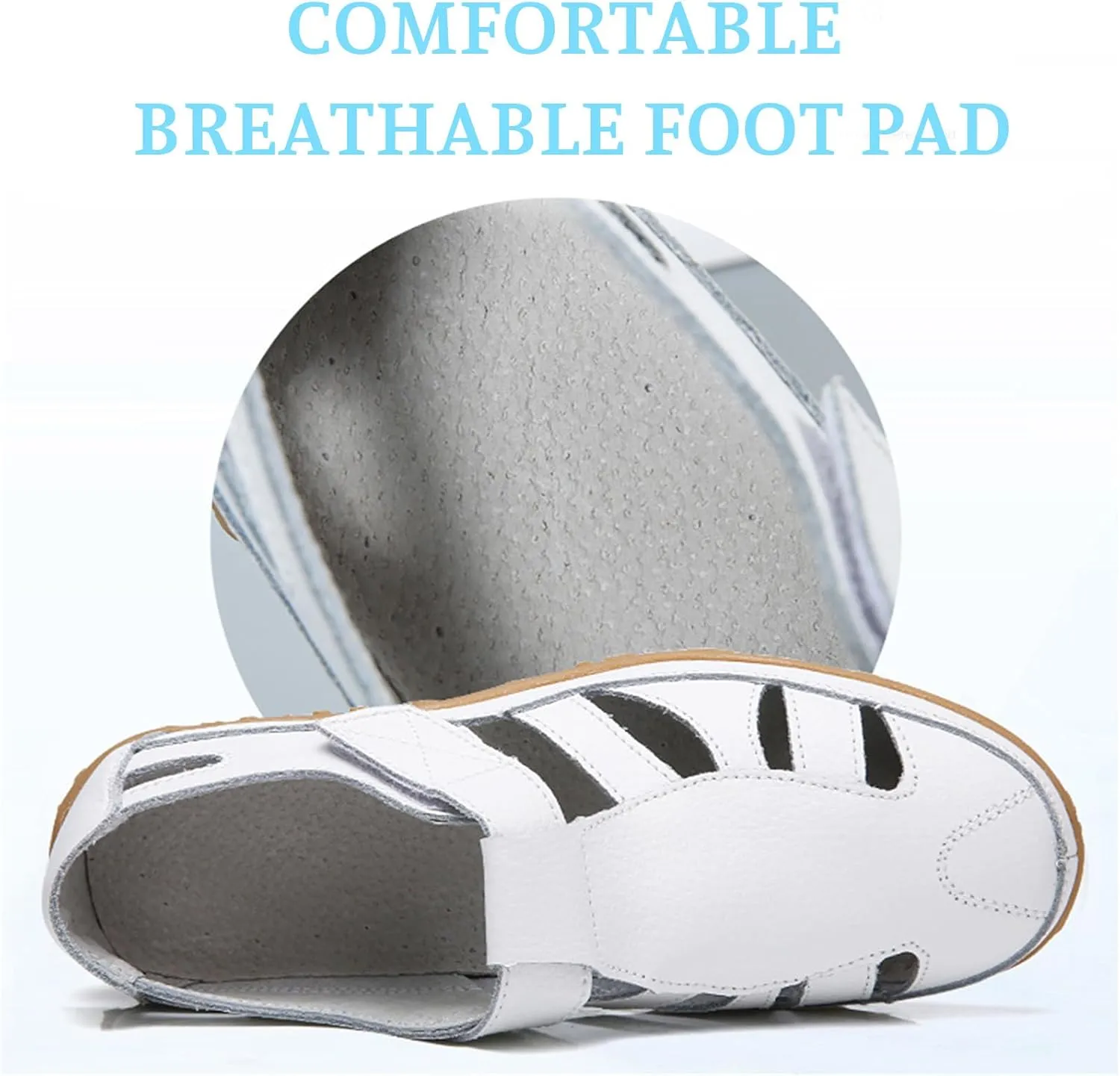 Mules for Women Wedge Sandals Comfortable Dressy Summer Closed Toe Casual Slip On Shoes with Adjustable Hook Loop Slippers Clogs Arch Support Alicegana Comfort Walking Orthopedic Sandal Mule