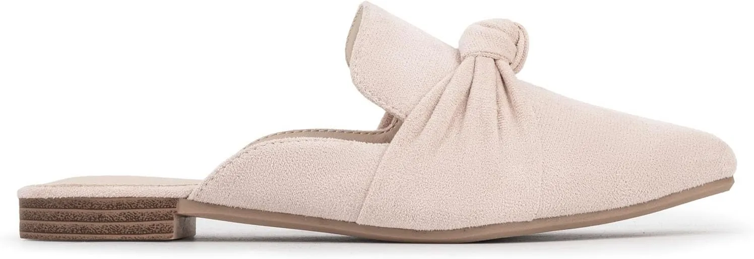 MUSSHOE Mules for Women Flats Comfortable Pointed Toe Slip on Women Mules Flats…