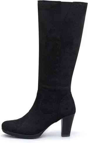 mysoft Women's Knee High Boots Chunky Heel Boots with Zipper