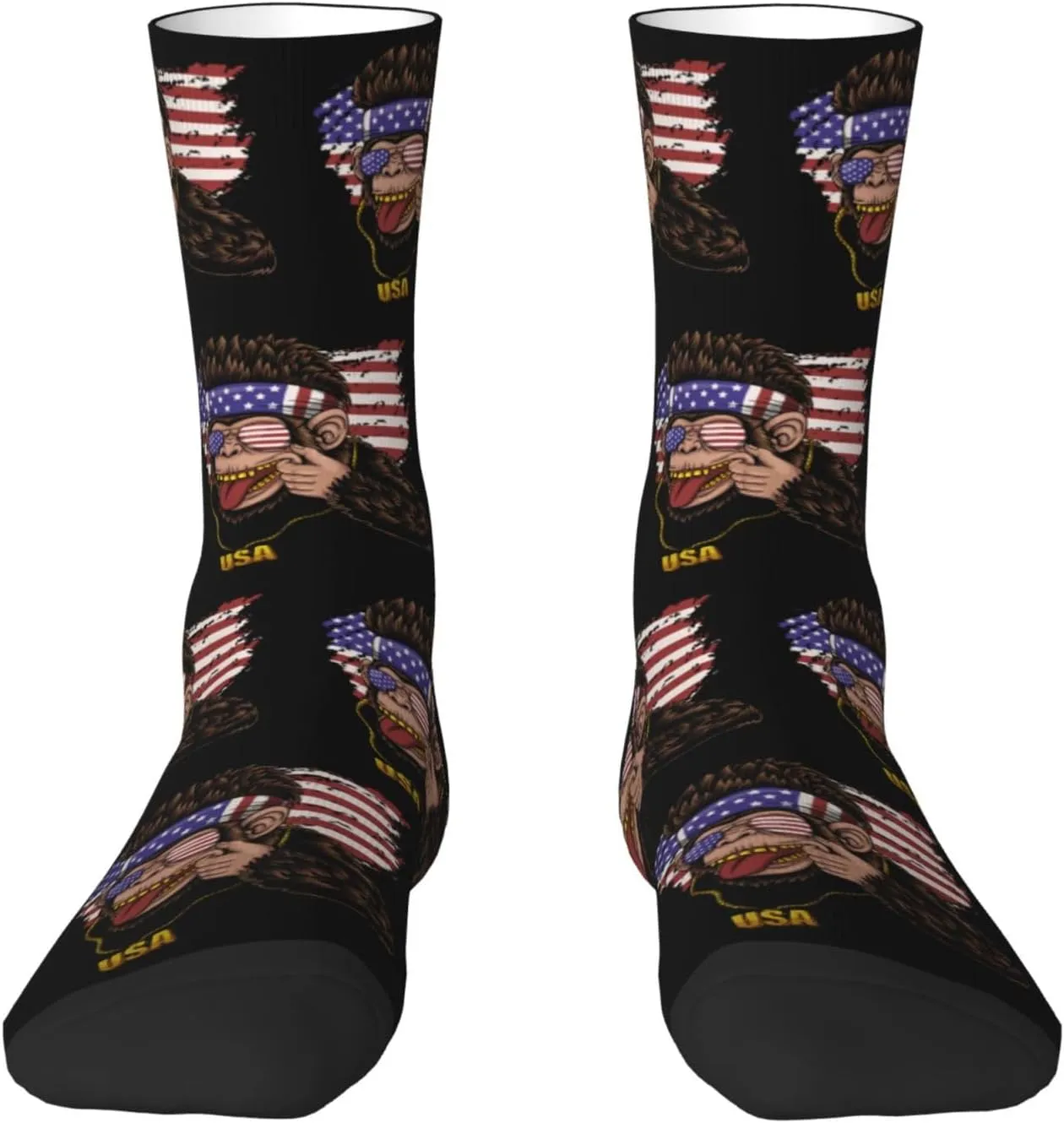 Naughty Monkey Socks For Women Men Athletic Cushion Crew Socks Wicking Sock