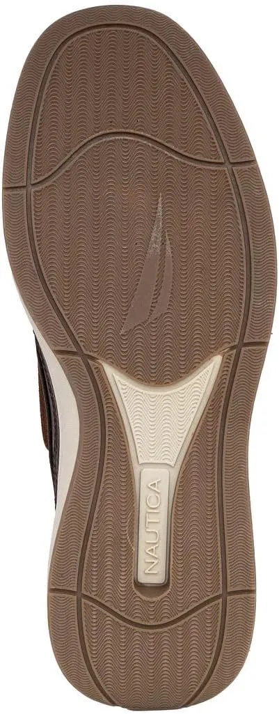Nautica Men's Lace-Up Moccasin Boat Shoes - Cushioned Insole Casual Deck Loafers for Walking Comfort - Zapato