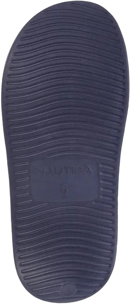 Nautica Women's Athletic Slide Sandals - Comfort Slip-On Shower Shoes, Quick-Dry Beach Sandals, Non-Slip Boat Slides for Pool & Casual Wear